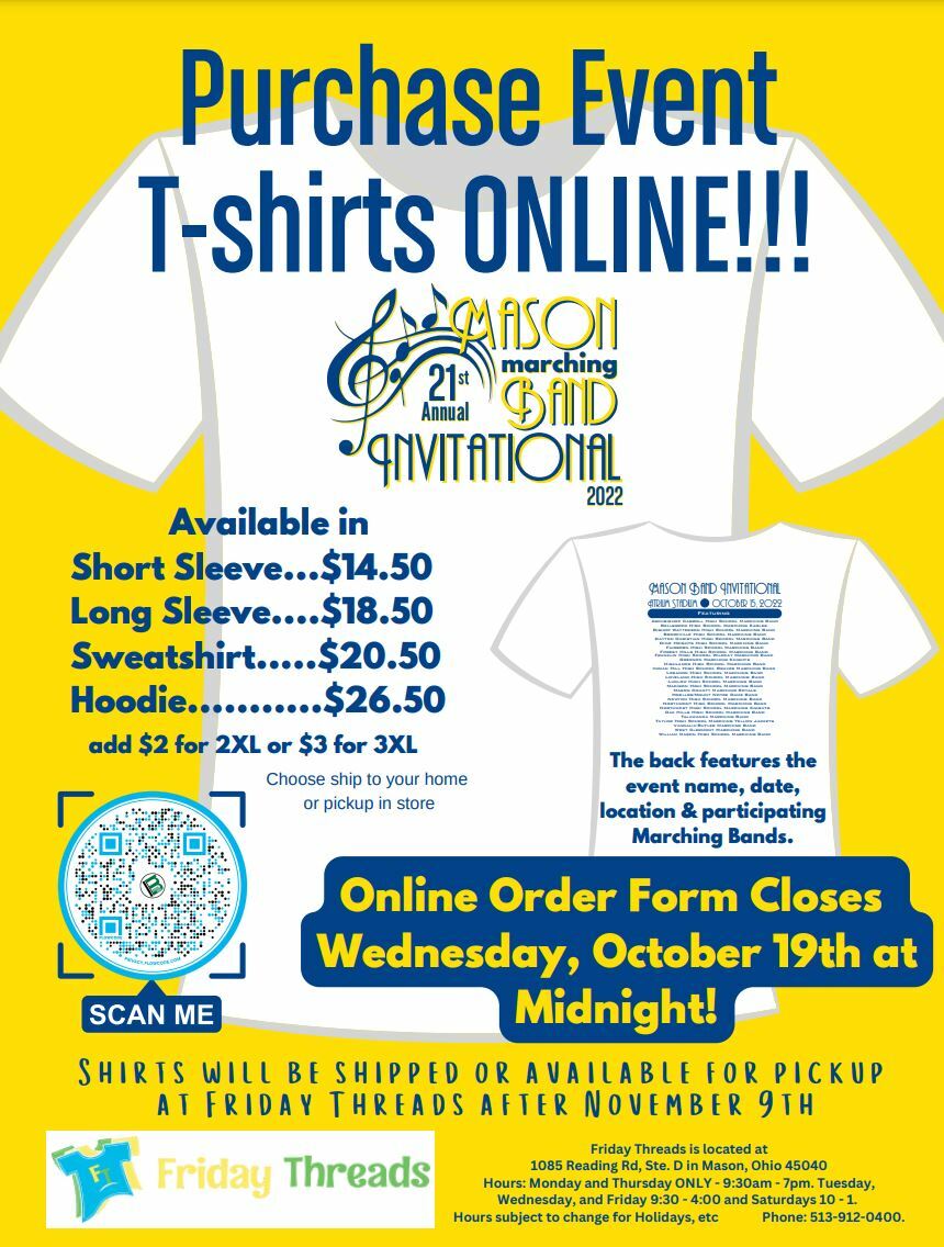 t-shirt flyer with details